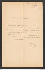 k.k. naturhistorisches Hofmuseum, Intendanzakten 1885-1896 (Hauer), Aktenzahl Z.480.a/1889, Seite 1
